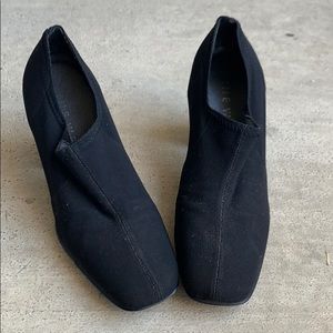 Nine West black chunky heel